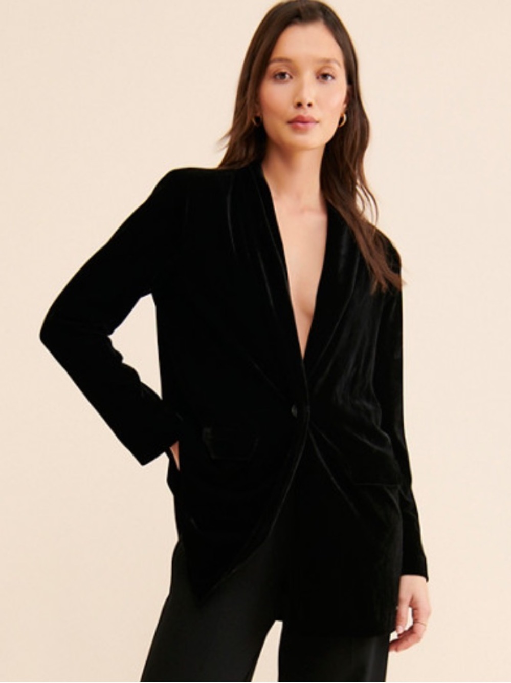 Free People Endless Rose Velvet Blazer NWT NEW
